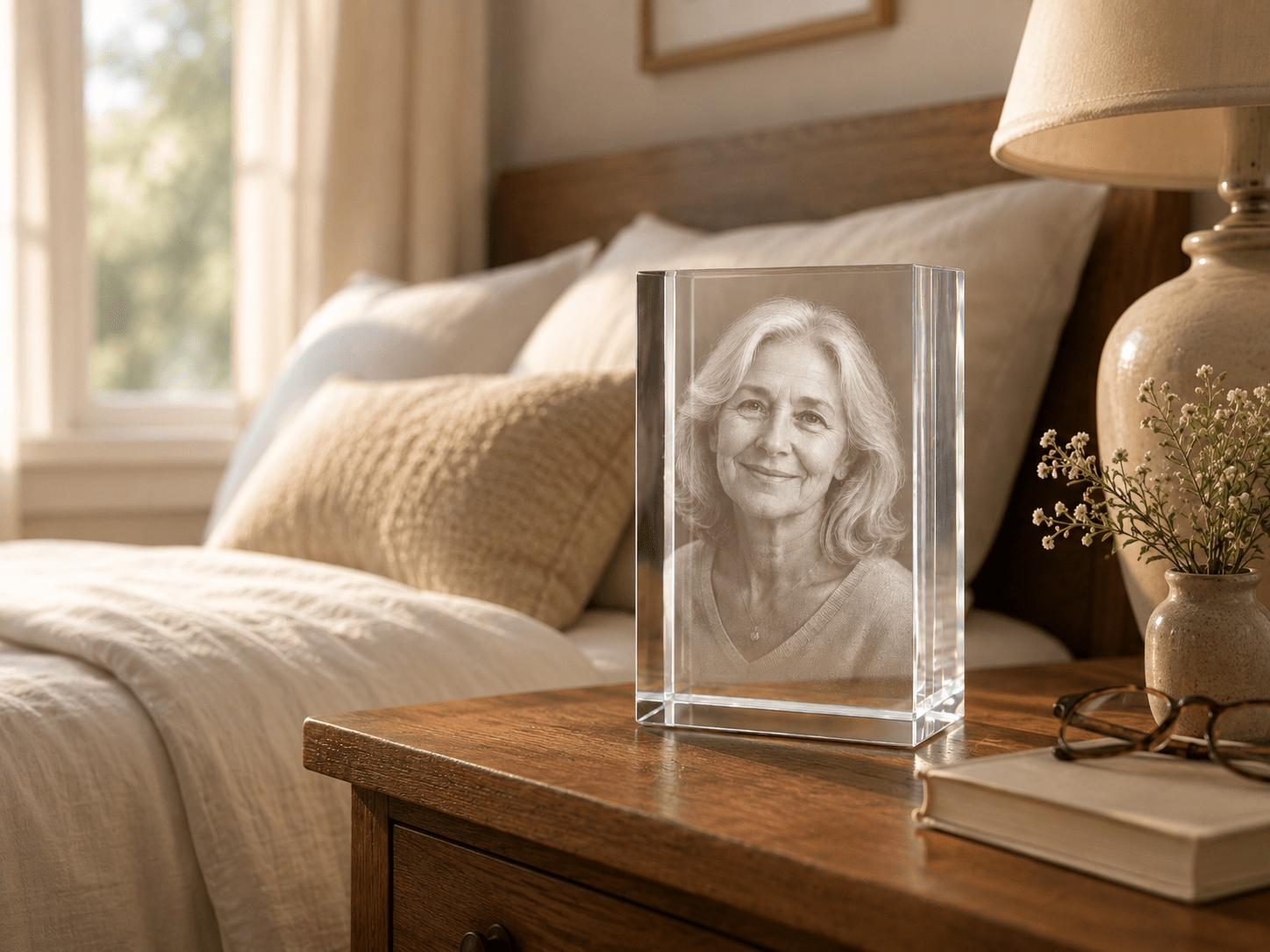 A Crystal Keepsake Beside the Bed: A Story of Love and Memory - Laverina