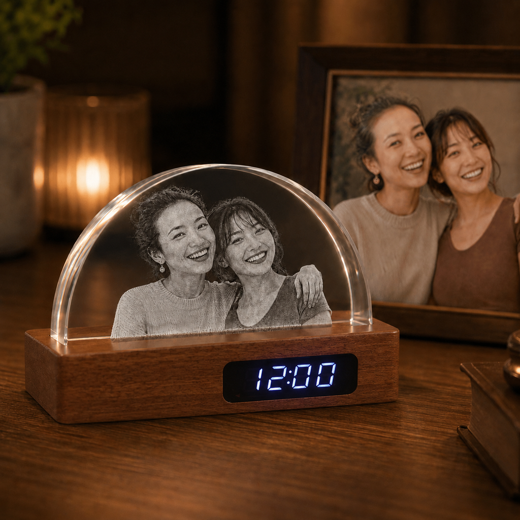 Custom 3D Crystal Arc Keepsake | Personalized Engraved Gift