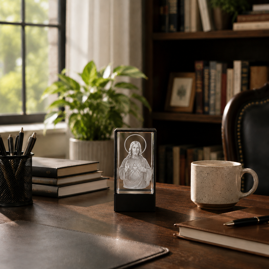 Sacred Heart of Jesus Crystal Keepsake