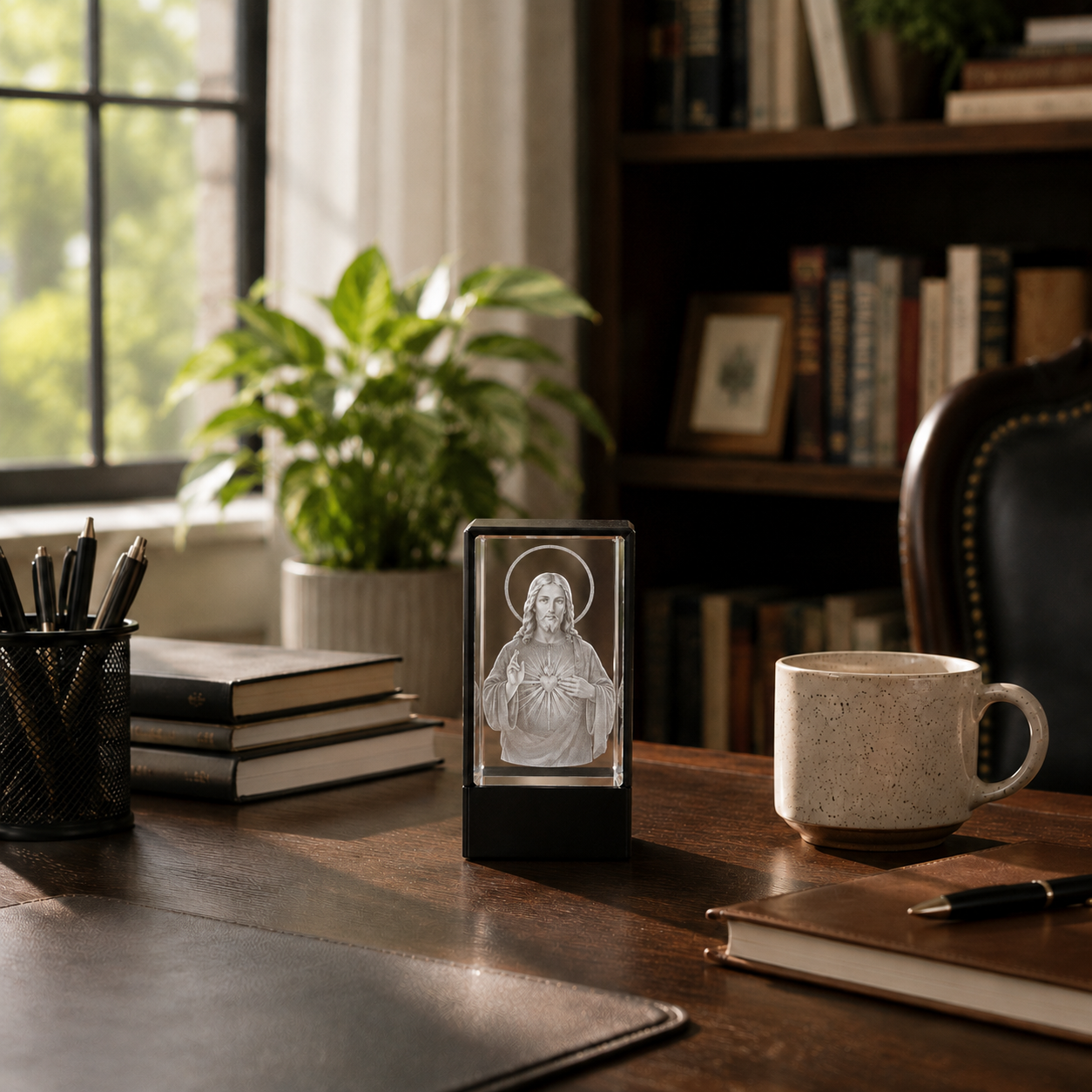 Sacred Heart of Jesus Crystal Keepsake