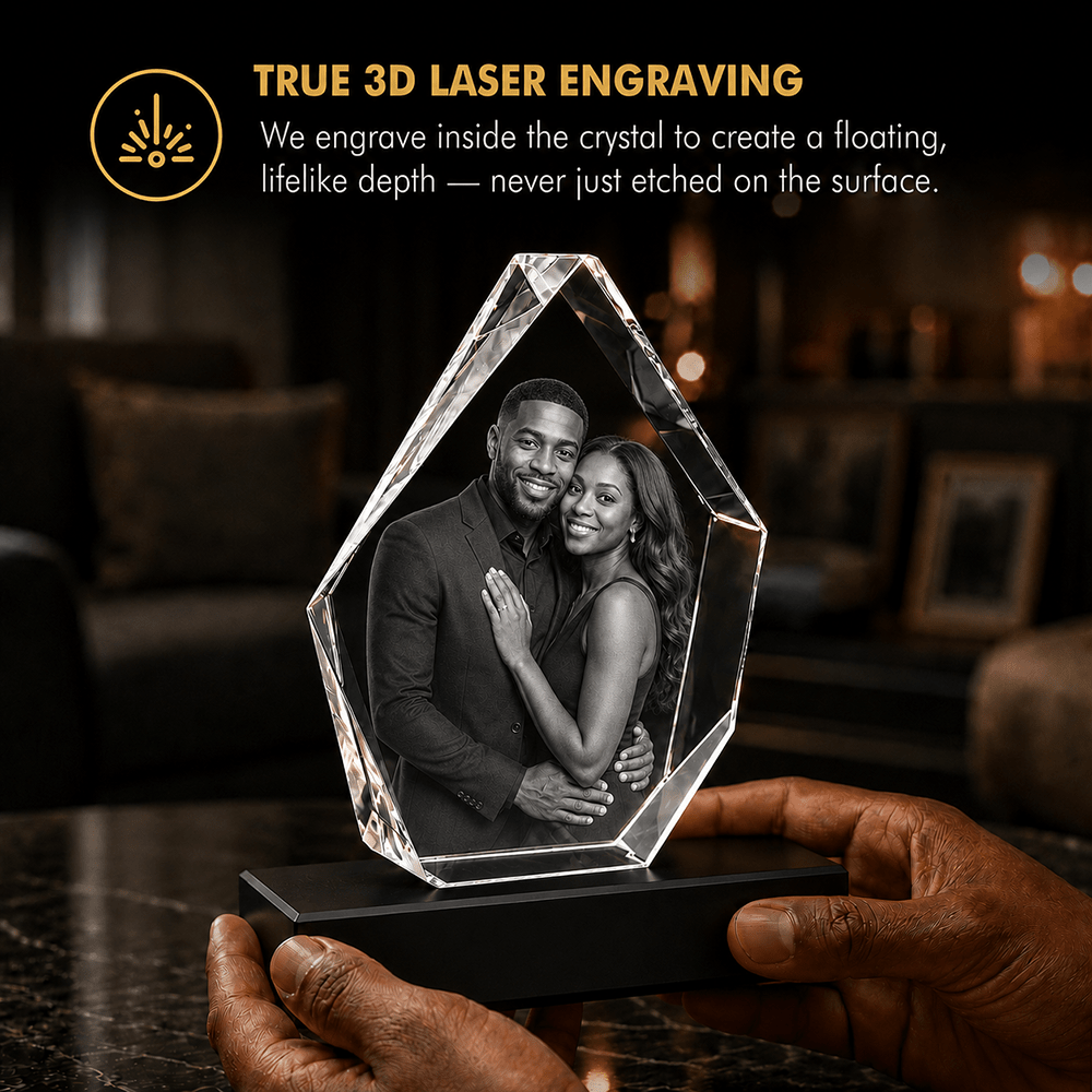 3D Crystal Hexagon Gift for Mom | Custom Mother's Day Keepsake - Laverina
