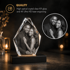 3D Crystal Hexagon Gift for Mom | Custom Mother's Day Keepsake - Laverina