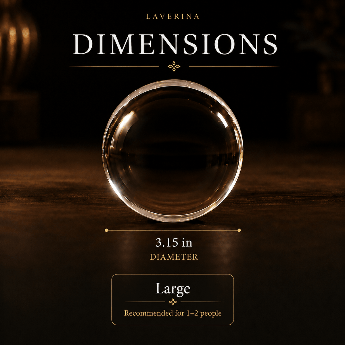 3D Laser Engraved Crystal Ball — Custom Photo - Laverina