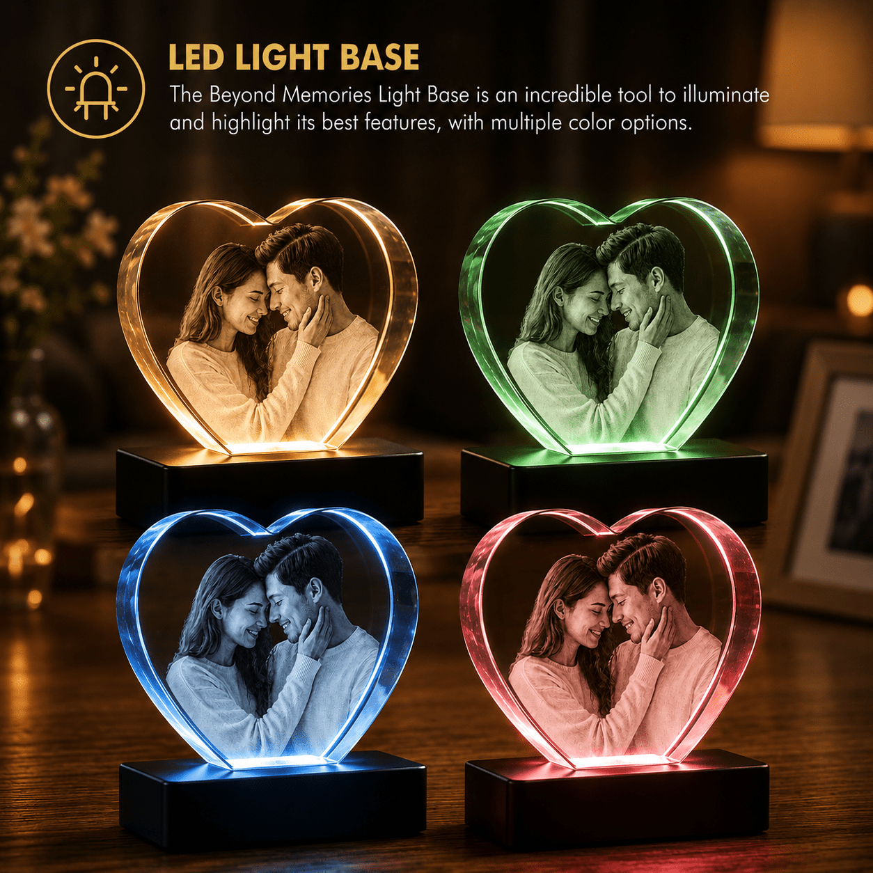3D Laverina - Tabletop - Heart - Wedding - Laverina