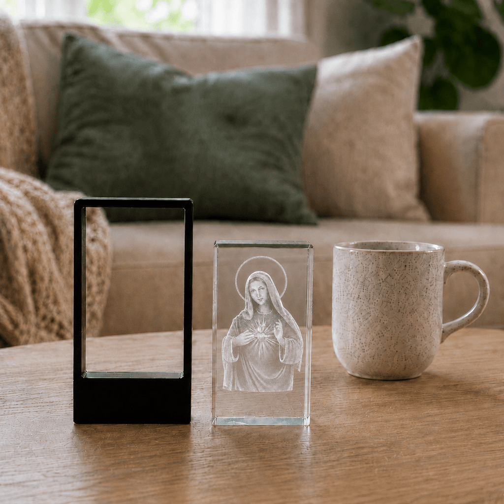 Cross with Bible Crystal Keepsake - Laverina