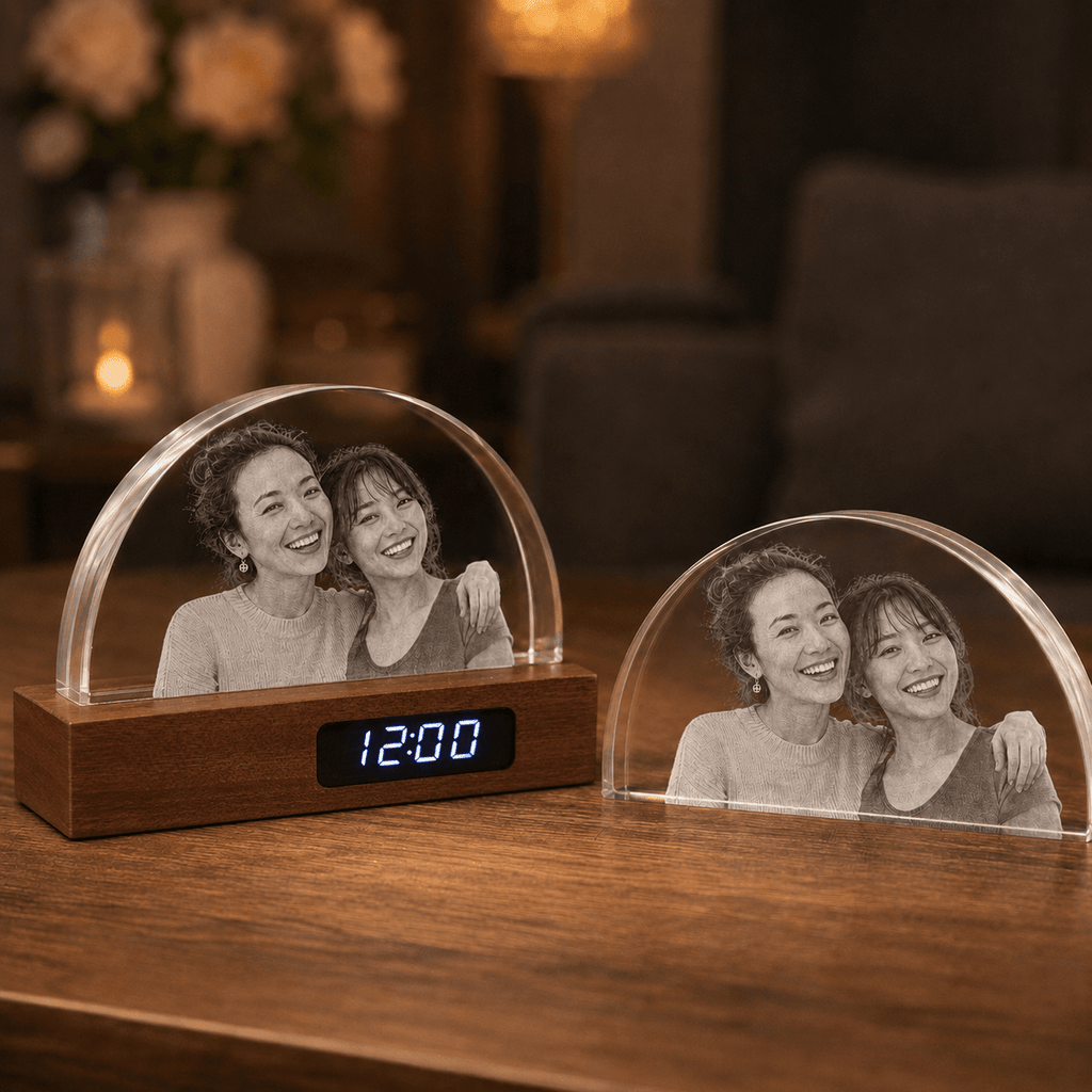 Custom 3D Crystal Arc Keepsake | Personalized Engraved Gift - Laverina