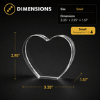 Custom 3D Crystal Heart Keepsake | Personalized Engraved Gift - Laverina
