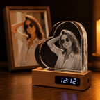 Custom 3D Crystal Heart Keepsake | Personalized Engraved Gift - Laverina