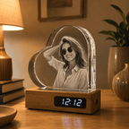 Custom 3D Crystal Heart Keepsake | Personalized Engraved Gift - Laverina