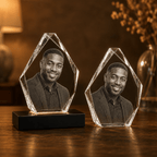 Custom 3D Crystal Hexagon Keepsake | Personalized Engraved Gift - Laverina