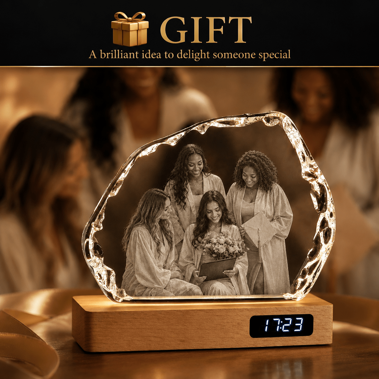 Custom 3D Crystal Iceberg Keepsake | Personalized Engraved Gift - Laverina