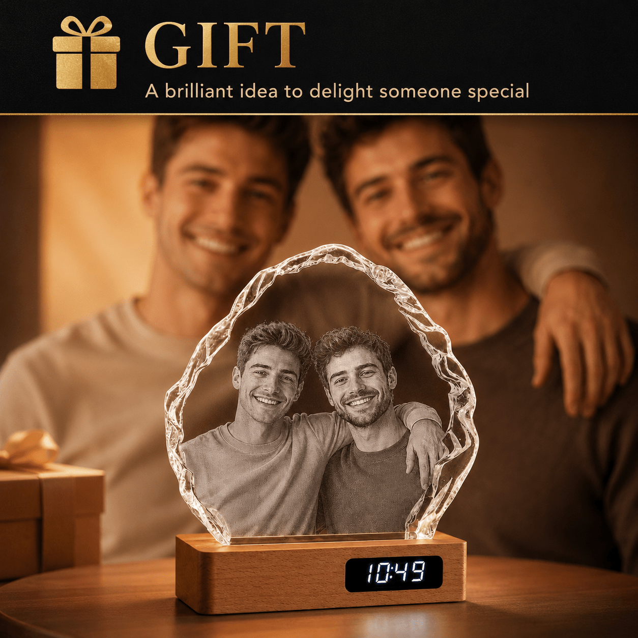 Custom 3D Crystal Iceberg Keepsake | Personalized Engraved Gift - Laverina