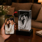 Custom 3D Crystal Rectangle Keepsake | Personalized Engraved Gift - Laverina