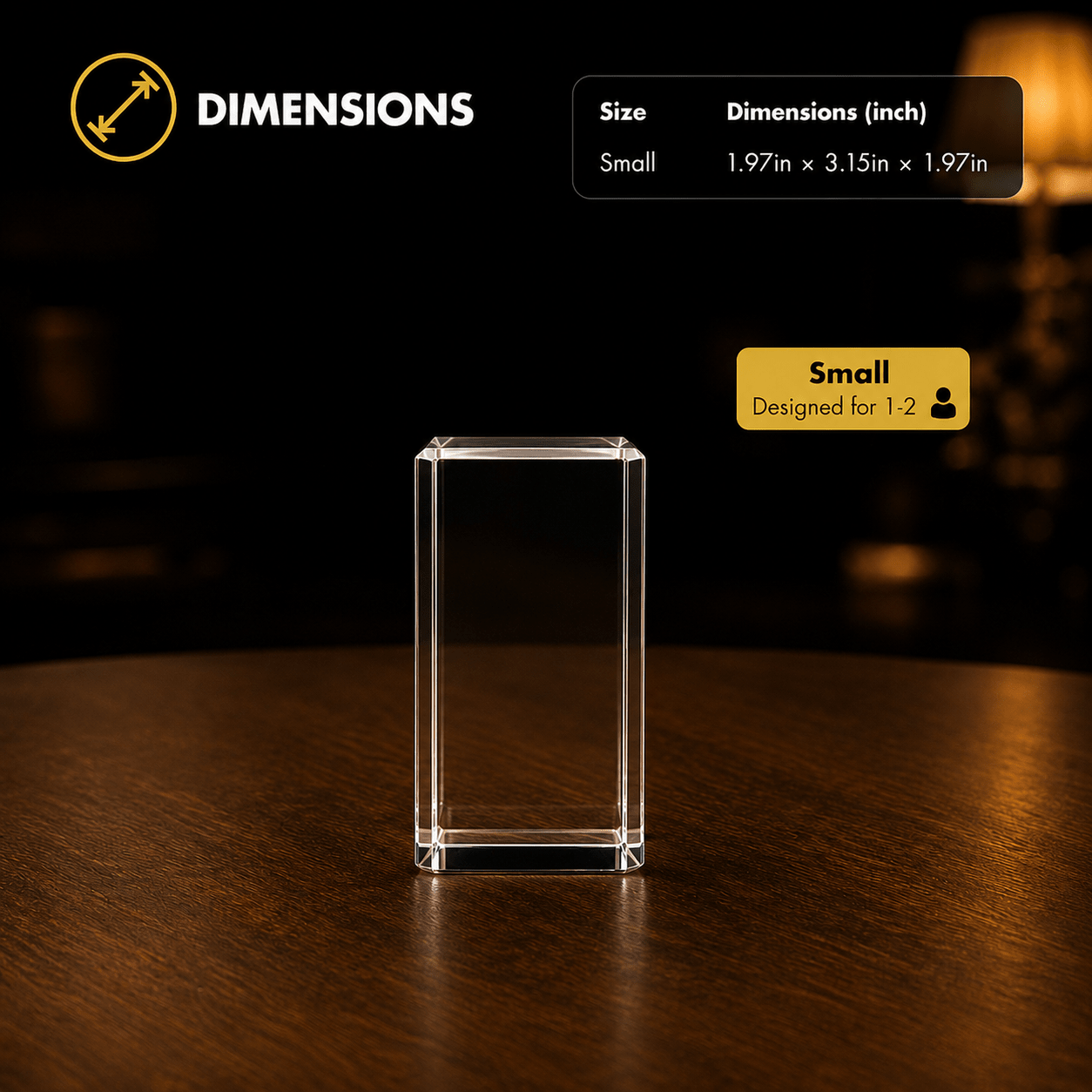 Custom 3D Crystal Rectangle Keepsake | Personalized Engraved Gift - Laverina