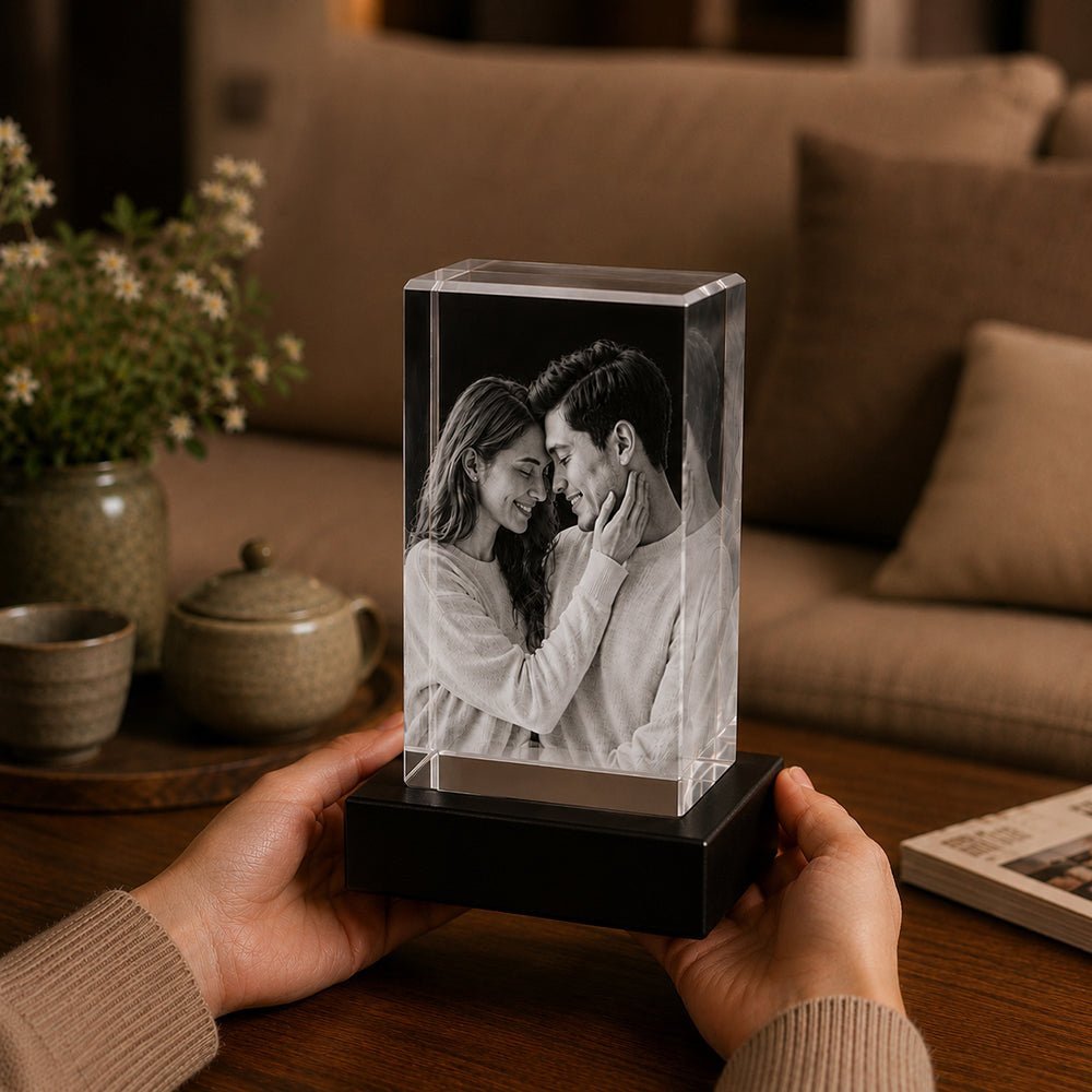 Custom 3D Crystal Rectangle Keepsake | Personalized Engraved Gift - Laverina