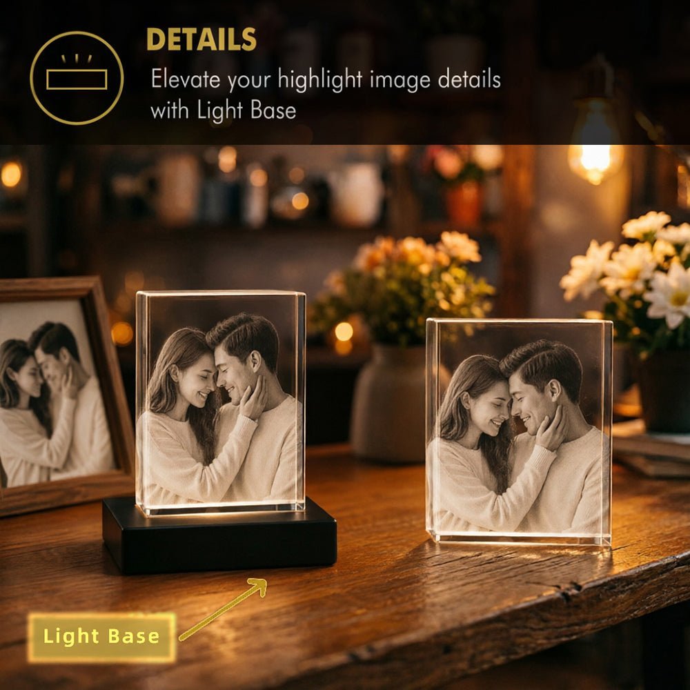 Custom 3D Crystal Rectangle Keepsake | Personalized Engraved Gift - Laverina