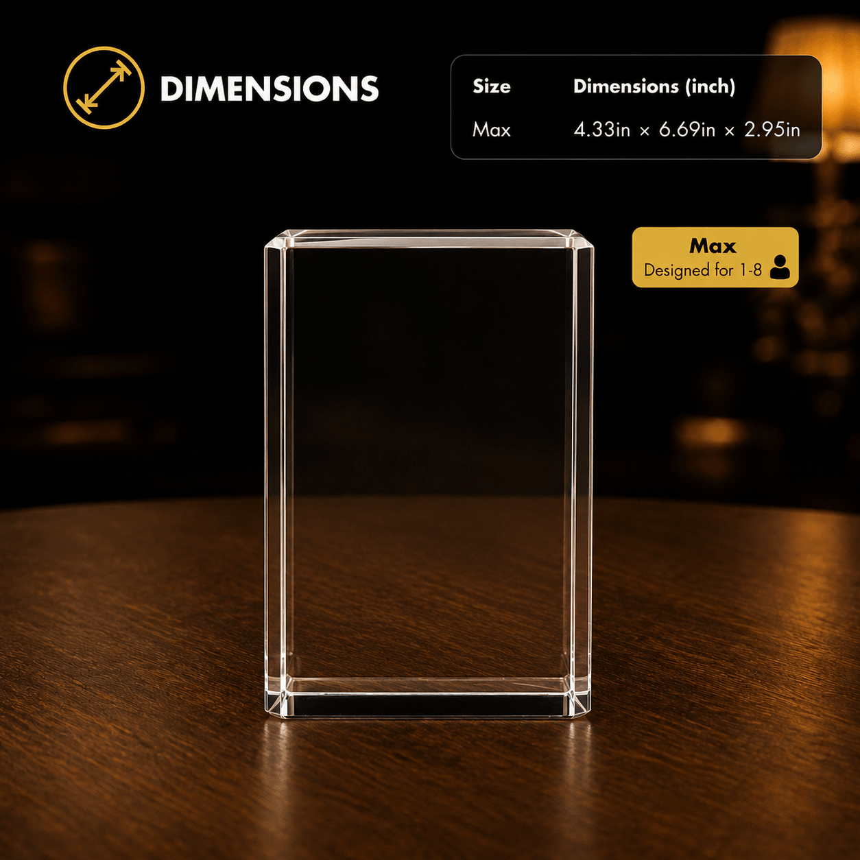 Custom 3D Crystal Rectangle Keepsake | Personalized Engraved Gift - Laverina