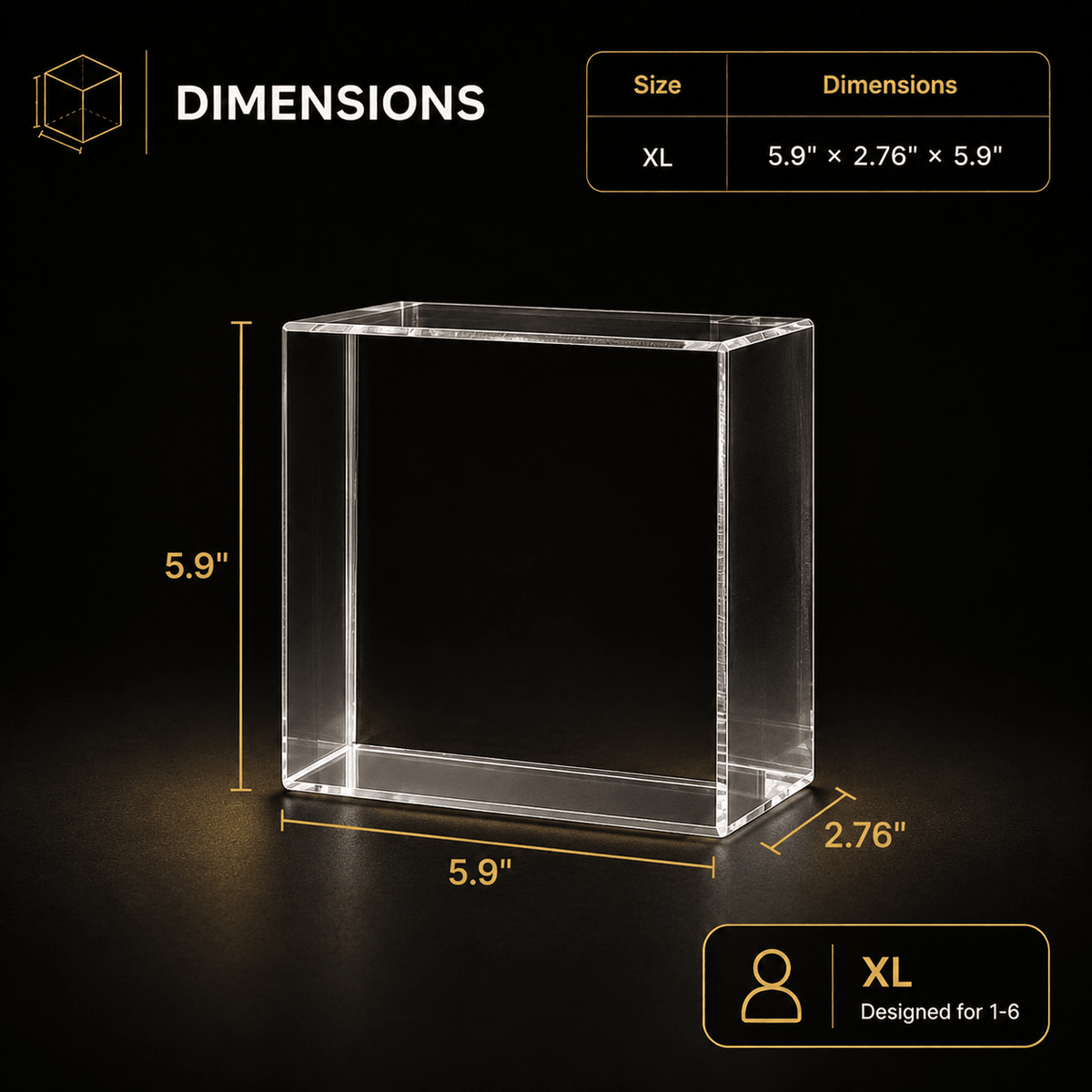 Custom 3D Crystal Square Keepsake - Laverina