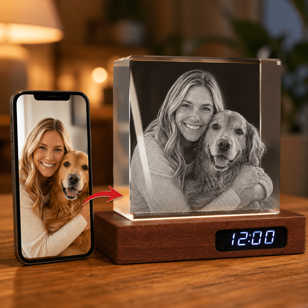 Custom 3D Crystal Square Keepsake - Laverina