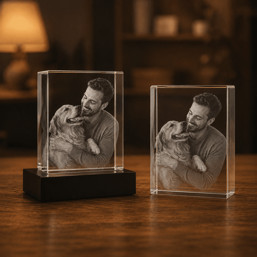 Custom 3D Crystal Square Keepsake | Personalized Engraved Gift - Laverina