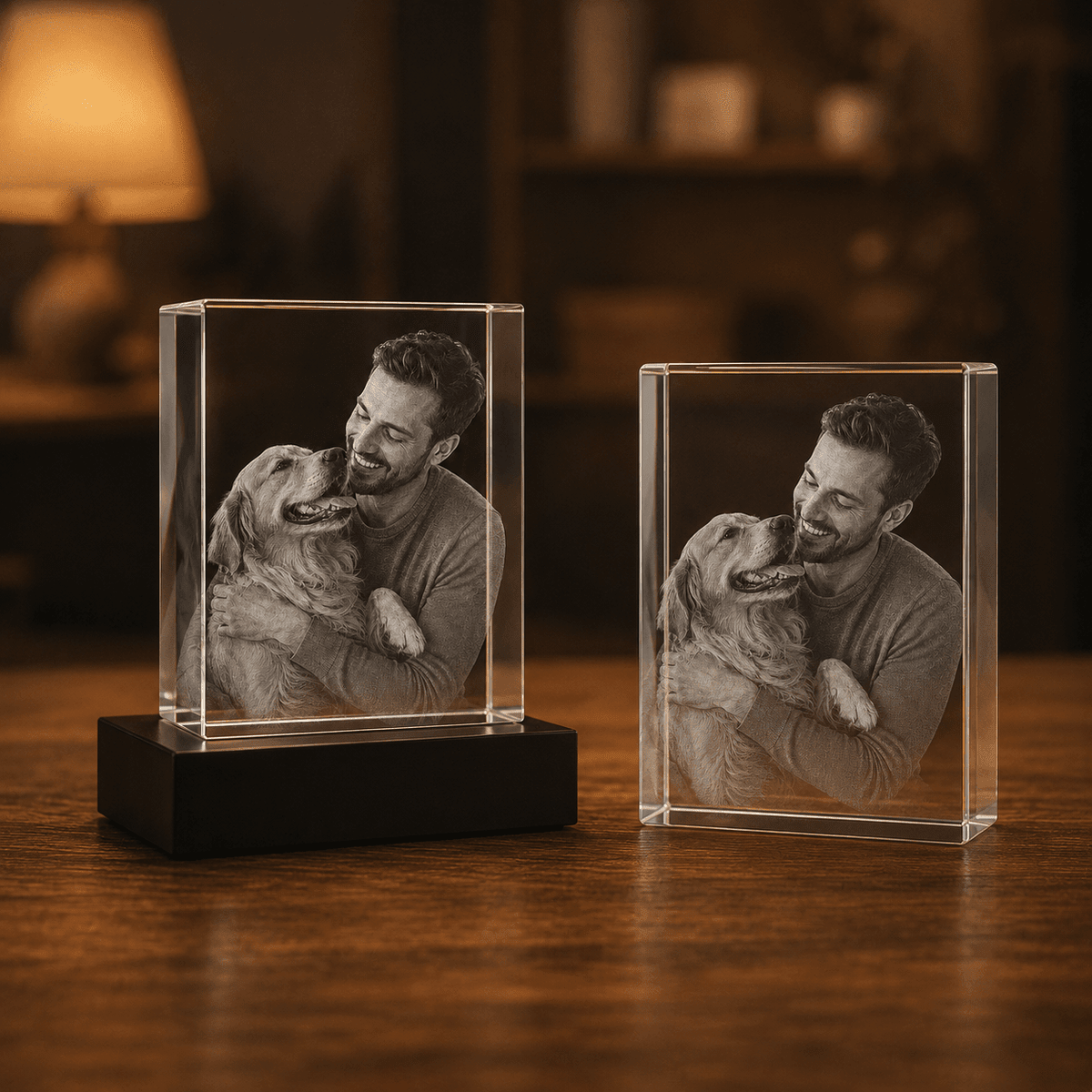Custom 3D Crystal Square Keepsake | Personalized Engraved Gift - Laverina