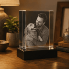 Custom 3D Crystal Square Keepsake | Personalized Engraved Gift - Laverina