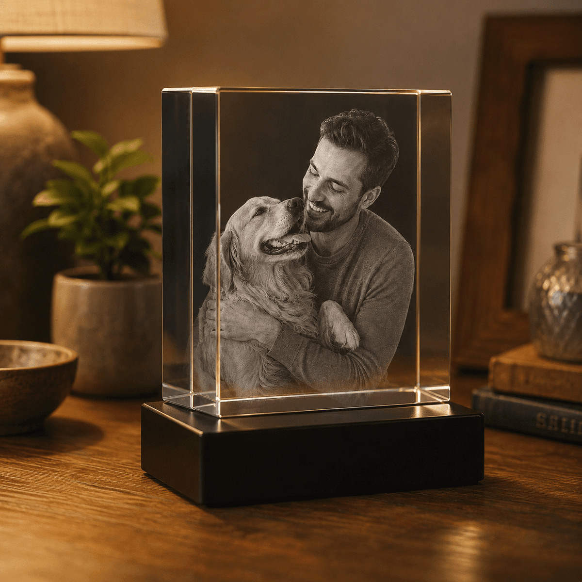Custom 3D Crystal Square Keepsake | Personalized Engraved Gift - Laverina