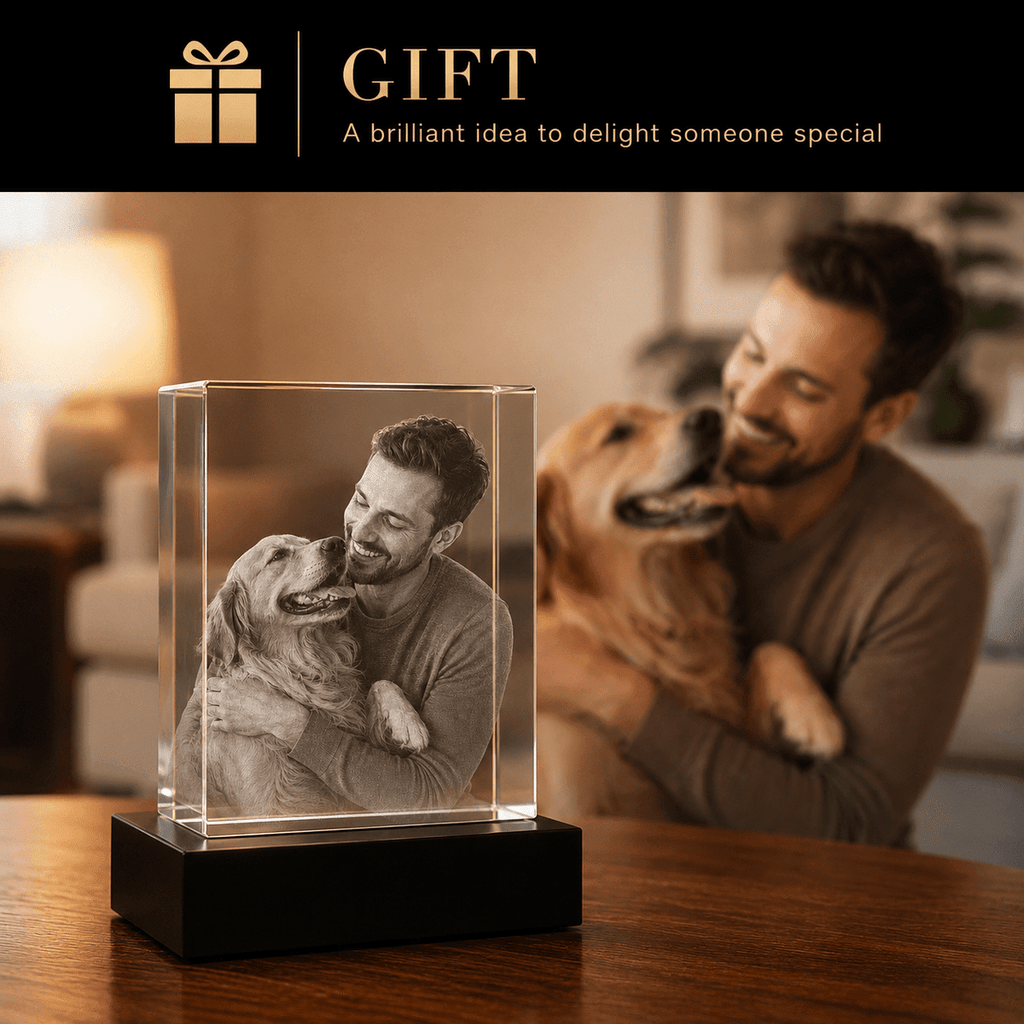 Custom 3D Crystal Square Keepsake | Personalized Engraved Gift - Laverina