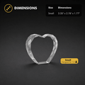 Custom 3D Multi-Faceted Heart Crystal - Laverina