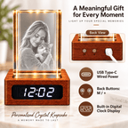 Custom Photo Crystal Keepsake Clock - Laverina