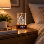 Custom Photo Crystal Keepsake Clock - Laverina