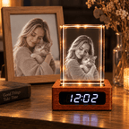 Custom Photo Crystal Keepsake Clock - Laverina