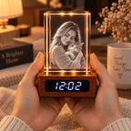 Custom Photo Crystal Keepsake Clock - Laverina
