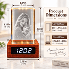 Custom Photo Crystal Keepsake Clock - Laverina