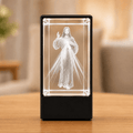 Divine Mercy Jesus Crystal Keepsake - Laverina
