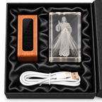 Divine Mercy Jesus Crystal Keepsake Clock - Laverina