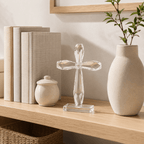 Faceted Crystal Cross Decor - Laverina