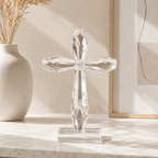 Faceted Crystal Cross Decor - Laverina