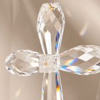 Faceted Crystal Cross Decor - Laverina