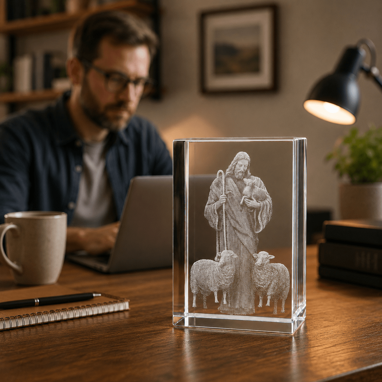 Good Shepherd Crystal Keepsake - Laverina