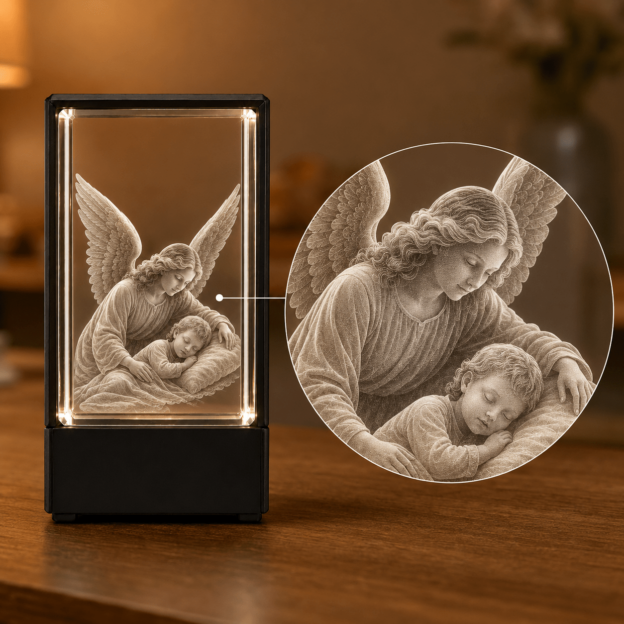 Guardian Angel Crystal Keepsake - Laverina