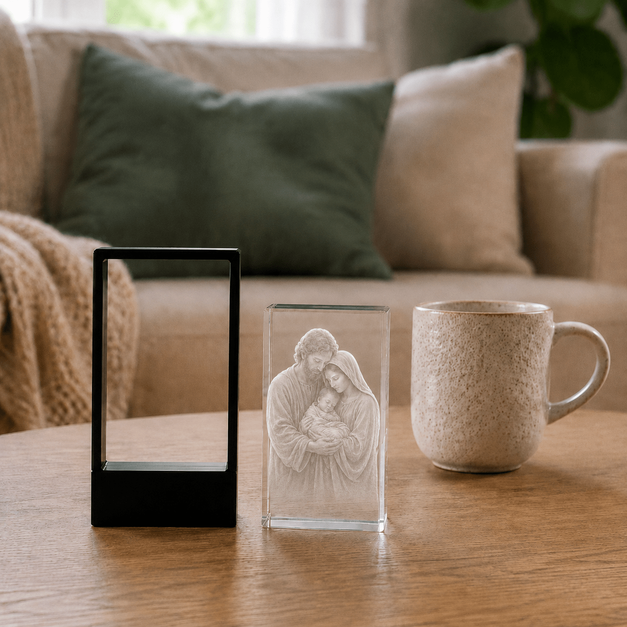 Holy Family Crystal Keepsake - Laverina