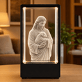 Illuminated Good Shepherd Crystal Keepsake - Laverina