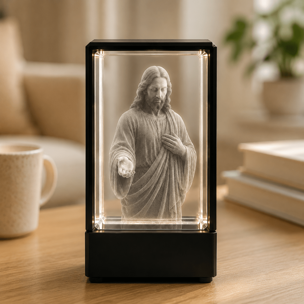 Illuminated Jesus Crystal Keepsake - Laverina