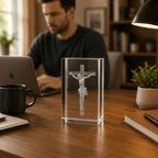Jesus Crucifix Crystal Keepsake - Laverina