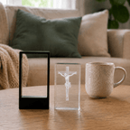 Jesus Crucifix Crystal Keepsake - Laverina