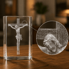 Jesus Crucifix Crystal Keepsake - Laverina