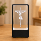 Jesus Crucifix Crystal Keepsake - Laverina