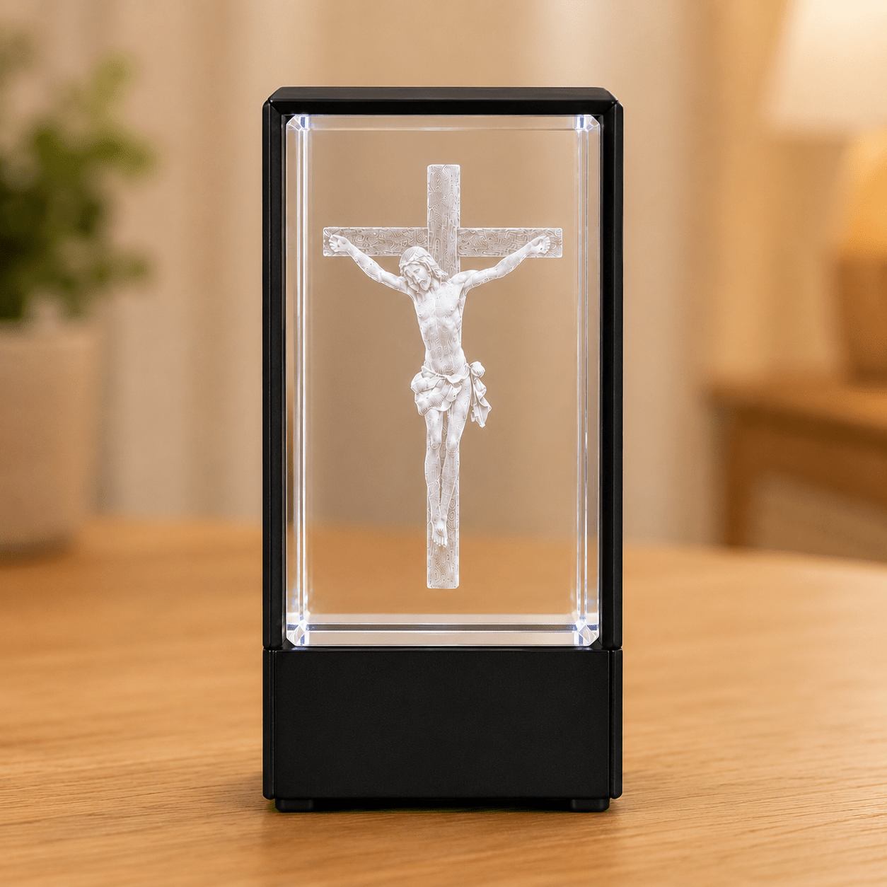 Jesus Crucifix Crystal Keepsake - Laverina