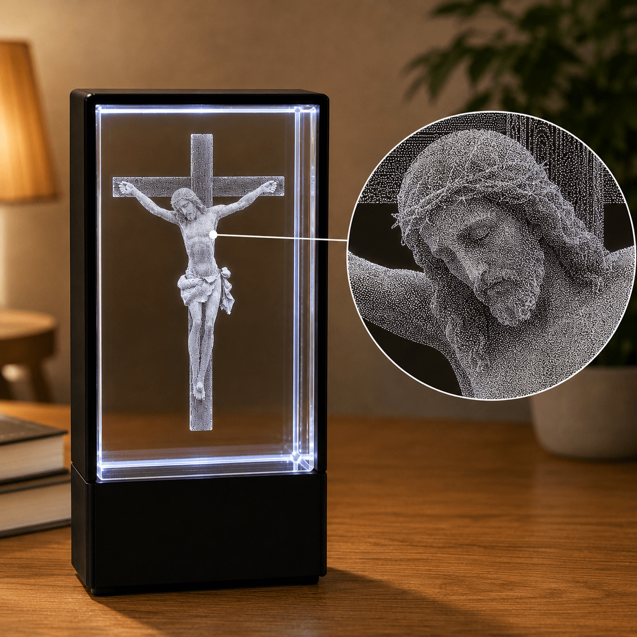 Jesus Crucifix Crystal Keepsake - Laverina
